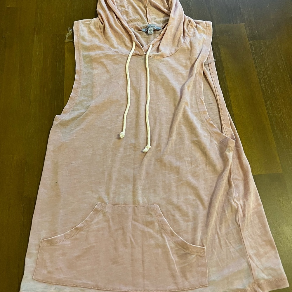 Pink top with a hood